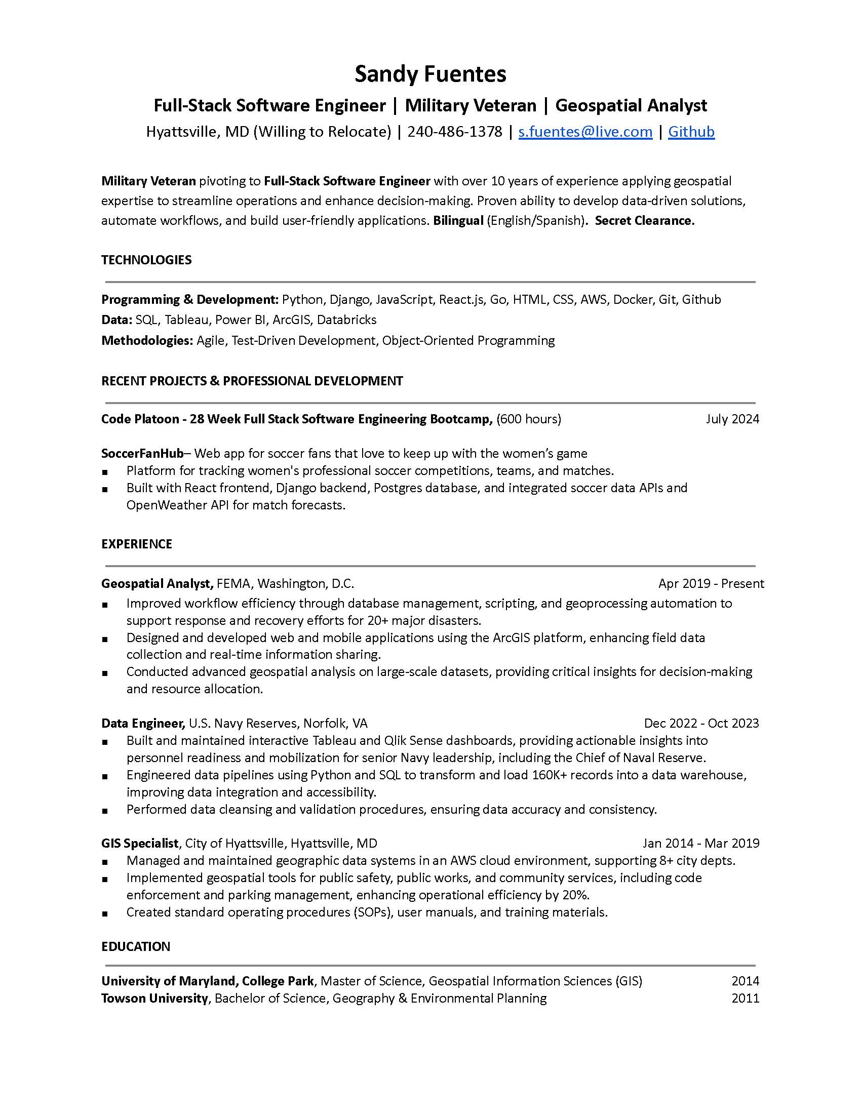 Sandy Fuentes Resume - Aug 2024